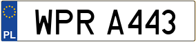 Trailer License Plate
